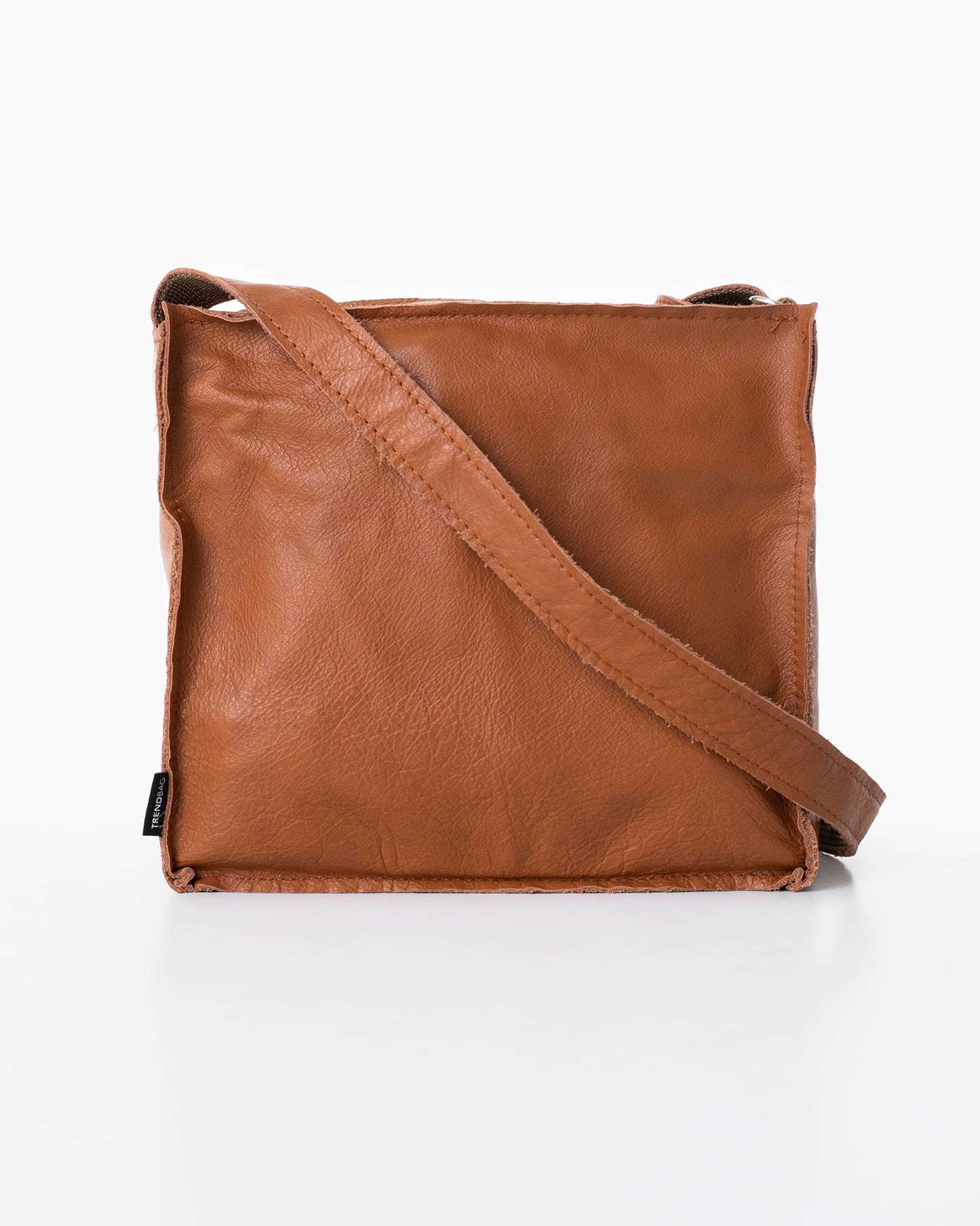 Soft leather sling bag for women in brown with adjustable strap by Trendbag