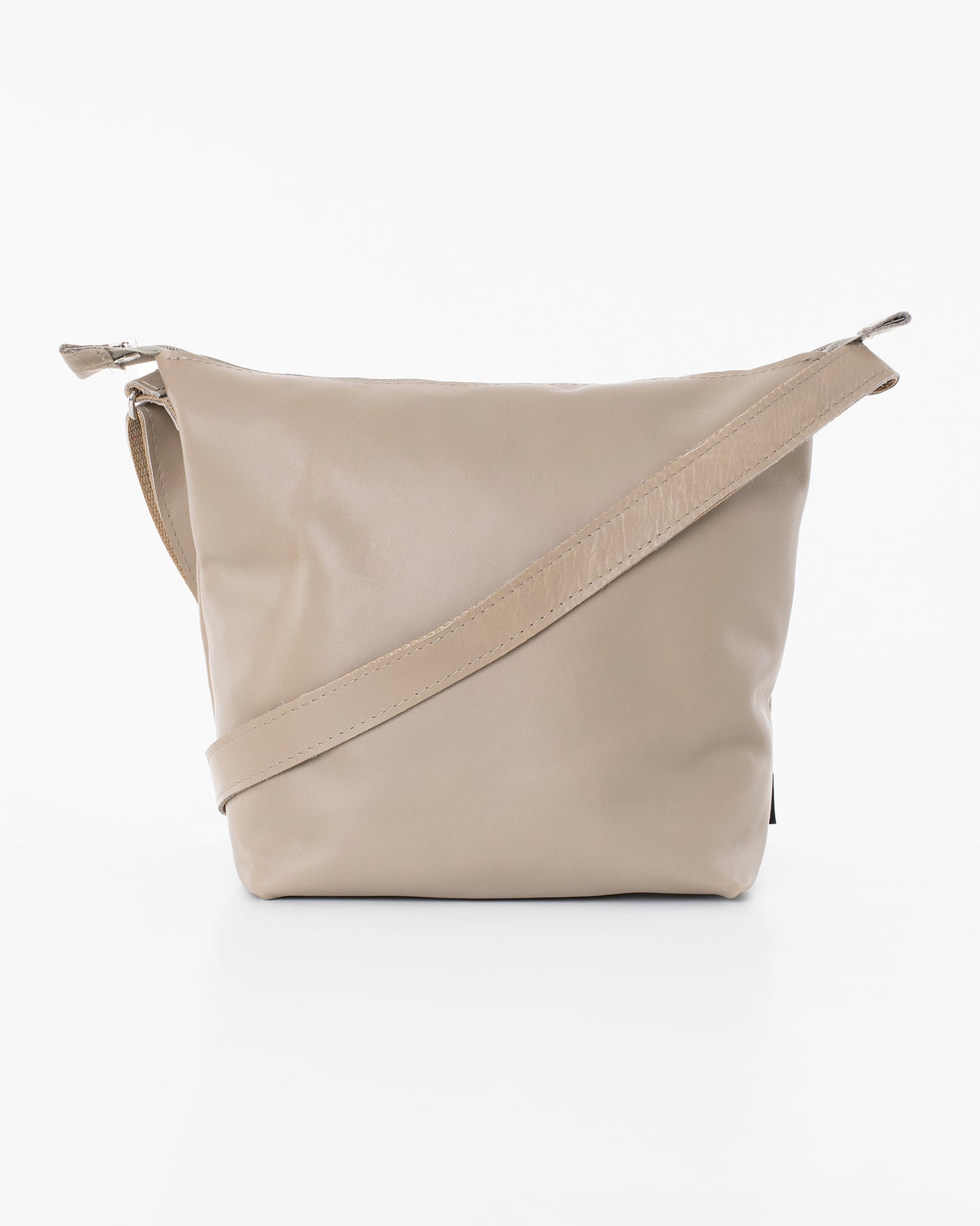 Beige minimalist crossbody bag for women with adjustable strap from Trendbag