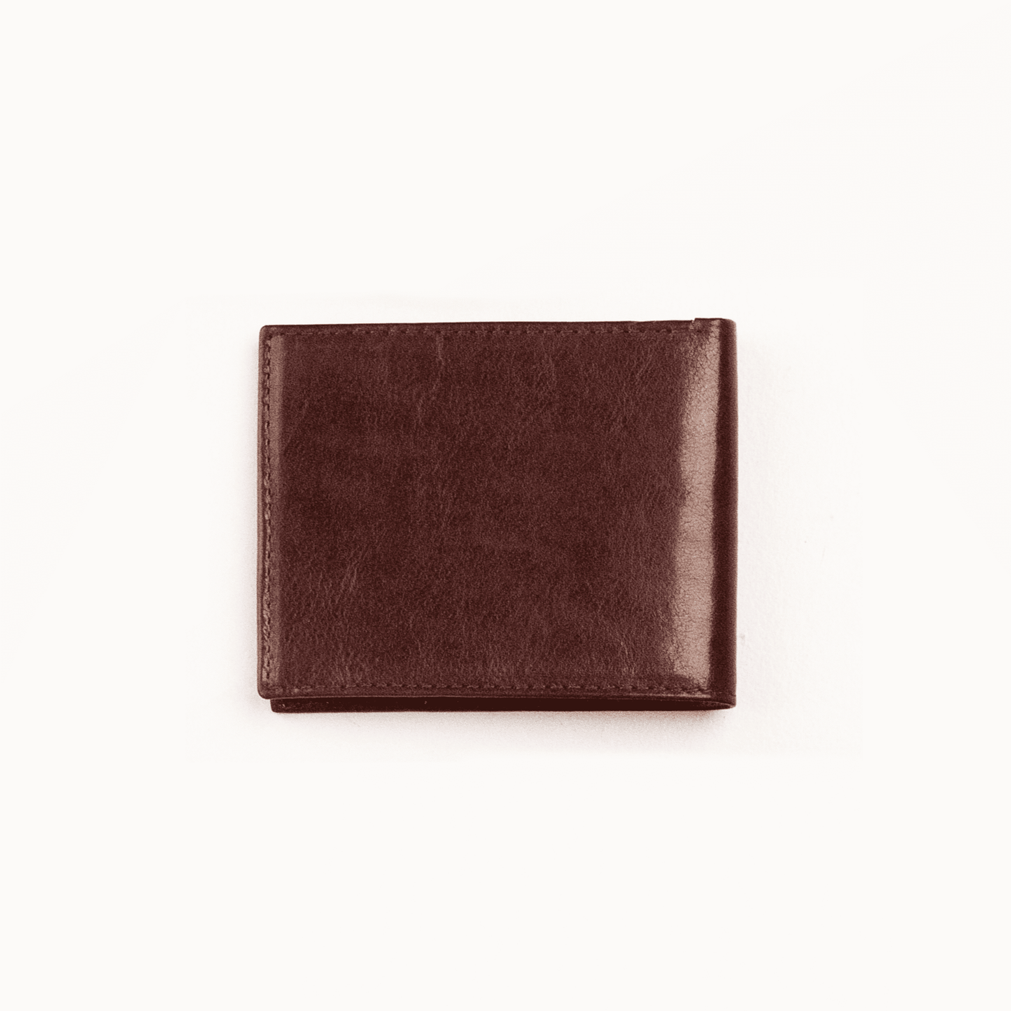Papillon brown leather minimalist men's wallet with sleek design and compact size