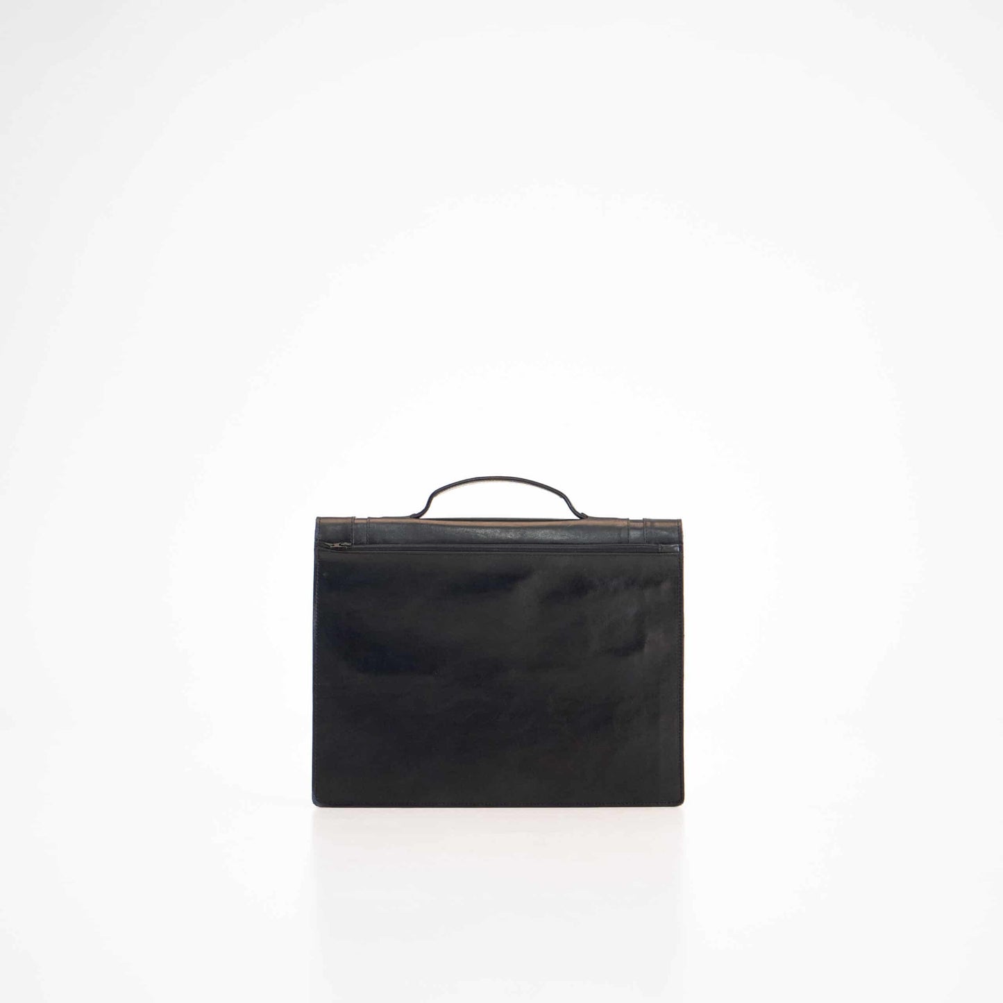 Papillon modern designer black briefcase with sleek handle and minimalist design