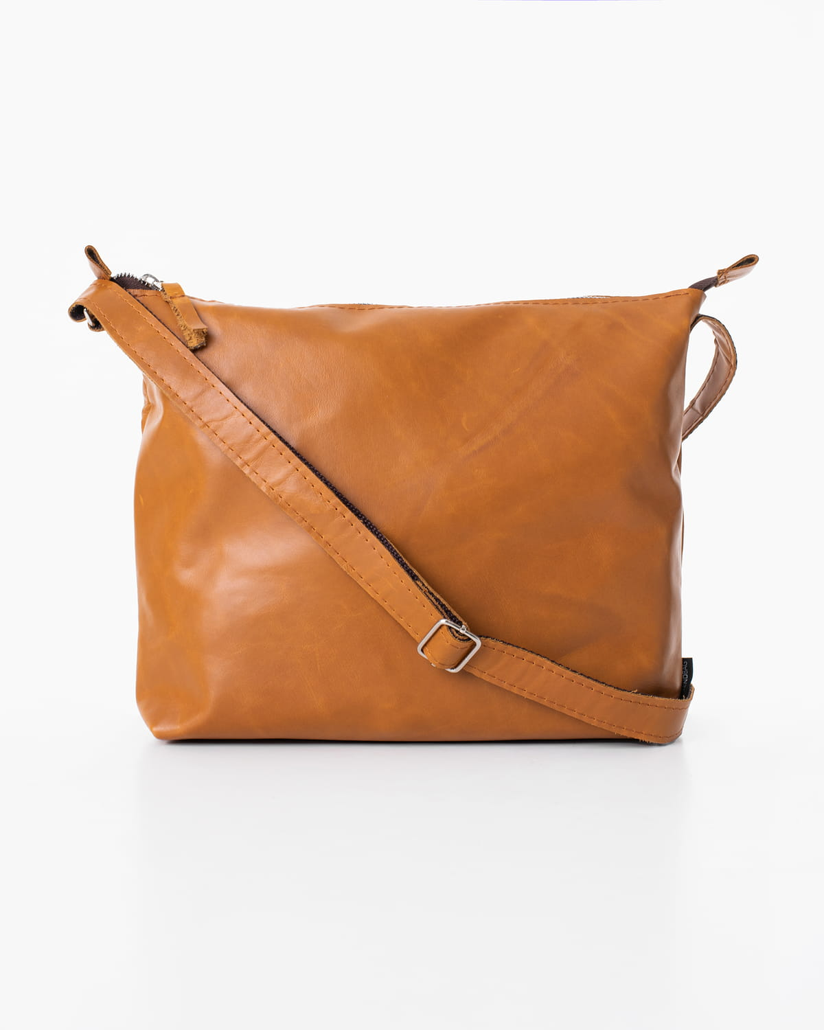 Stylish leather tote bag handmade from durable furniture industry leftovers in eco-friendly design