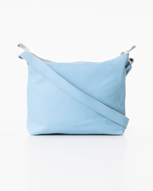 Trendbag light blue shoulder bag with adjustable strap and soft textured material