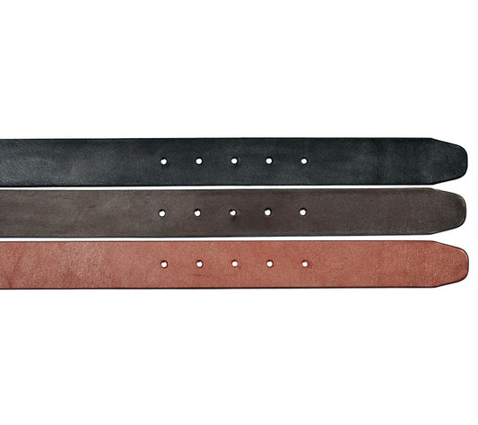 Papillon men's leather belt set in black brown and tan with multiple adjustment holes