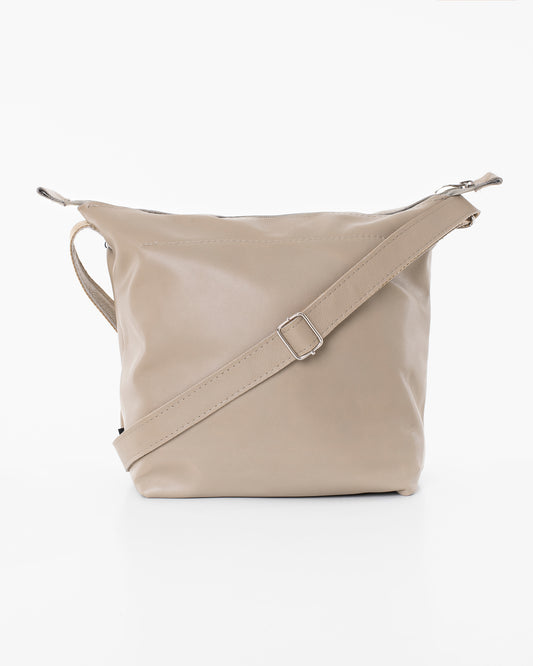 Trendbag beige minimalist crossbody bag for women with adjustable strap and sleek design