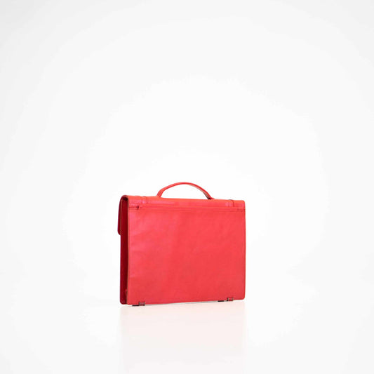 Papillon modern red office bag with top handle and sleek rectangular design