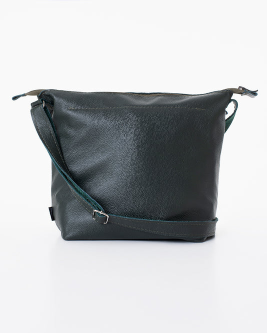 Trendbag women's dark grey shoulder bag with adjustable strap and smooth leather texture