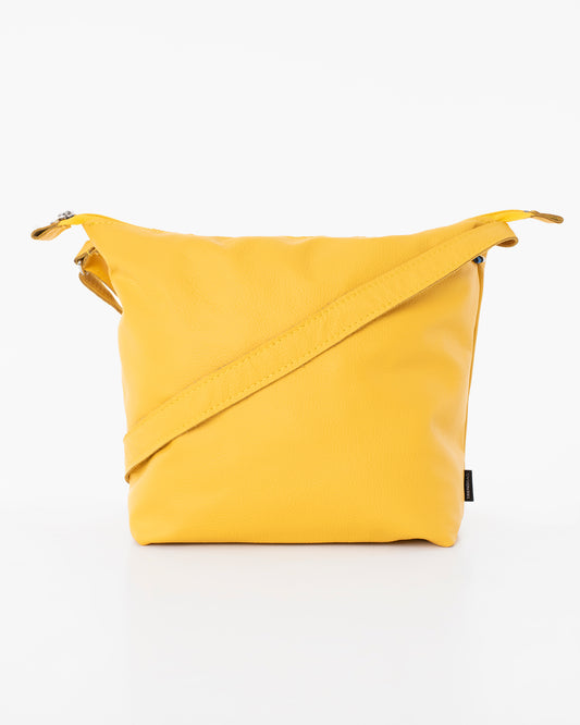 Yellow shoulder bag for women by Trendbag with adjustable strap and minimalist design